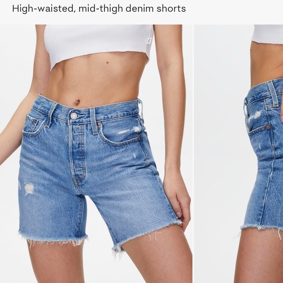 High wasted Levi’s mid thigh short - Picture 3 of 6